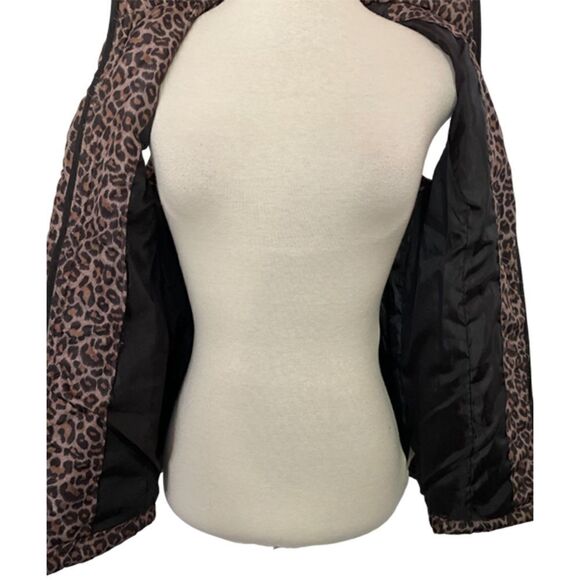 MIFRESIA women's brown leopard print puffer vest - Size S - Picture 6 of 10